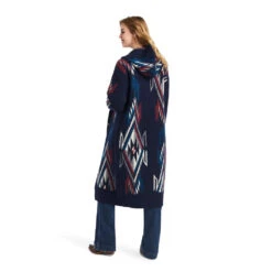 'Ariat' Women's Coatigan Chimayo Sweater - Navy Jacquard -inspired Pattern Created By The Artists At 8 'Ariat' Women's Coatigan Chimayo Sweater - Navy Jacquard -inspired Pattern Created By The Artists At -Sports Sale Store 10042144 back 1024x1024@2x