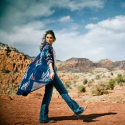 'Ariat' Women's Coatigan Chimayo Sweater - Navy Jacquard -inspired Pattern Created By The Artists At 9 'Ariat' Women's Coatigan Chimayo Sweater - Navy Jacquard -inspired Pattern Created By The Artists At -Sports Sale Store 10042144 lifestyle 1024x1024@2x