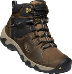 'Keen Outdoor' Men's Steens WP Leather Mid Hiker - Canteen / Black -Sports Sale Store 1022327 FLR large 1024x1024@2x