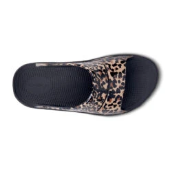 'OOFOS' Women's OOahh Slide Limited Edition - Black / Leopard -Sports Sale Store 1103BLKLEOPRD 6 1024x1024@2x