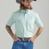 Wrangler 'George Strait' Men's Print Relaxed Fit Button Down - Mint Paisley -Sports Sale Store 112324895 HERO 1024x1024@2x