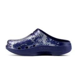 'OOFOS' Women's OOcloog Clog Limited Edition - Navy / Silver Snake -Sports Sale Store 1203NVYSILSNK shot4 1024x1024@2x