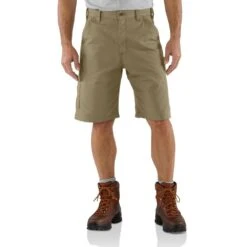 'Carhartt' Men's Loose Fit Canvas Utility Work Short - Dark Khaki
