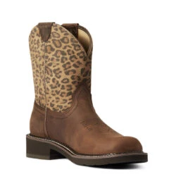 'Ariat' Women's Fatbaby Heritage - Distressed Brown / Leopard -Sports Sale Store F21 WMS WEST 10035861 medial 1024x1024@2x