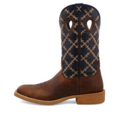 'Twisted X' Men's 12" Tech X Western Square Toe - Rustic Brown/ Navy -Sports Sale Store MXTR004.06 4800x4800 L 1024x1024@2x