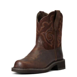 'Ariat' Women's 8" Fatbaby Heritage Tess Western Round Toe - Forest Brown / Jamocha 14 'Ariat' Women's 8" Fatbaby Heritage Tess Western Round Toe - Forest Brown / Jamocha -Sports Sale Store S22 WMS WEST 10040264 3 4 front 1024x1024@2x