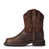 'Ariat' Women's 8" Fatbaby Heritage Tess Western Round Toe - Forest Brown / Jamocha -Sports Sale Store S22 WMS WEST 10040264 side 1024x1024@2x