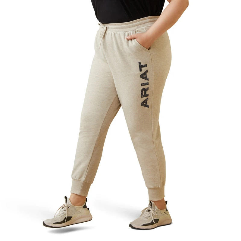 'Ariat' Women R.E.A.L. Jogger Pant - Oatmeal Heather 4 'Ariat' Women R.E.A.L. Jogger Pant - Oatmeal Heather - Image 2