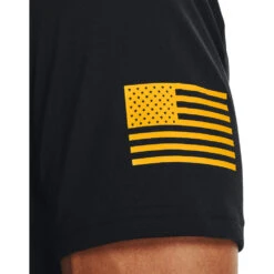 'Under Armour' Men's Freedom Flag T-Shirt - Black / Steeltown Gold -Sports Sale Store s7.V5 1370810 003 SIDEDET 1024x1024@2x